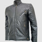 Quilted Leather Motorcycle Jacket