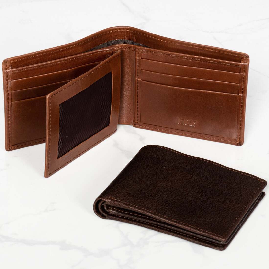 Mid Wing Leather Wallet - Serena Brown