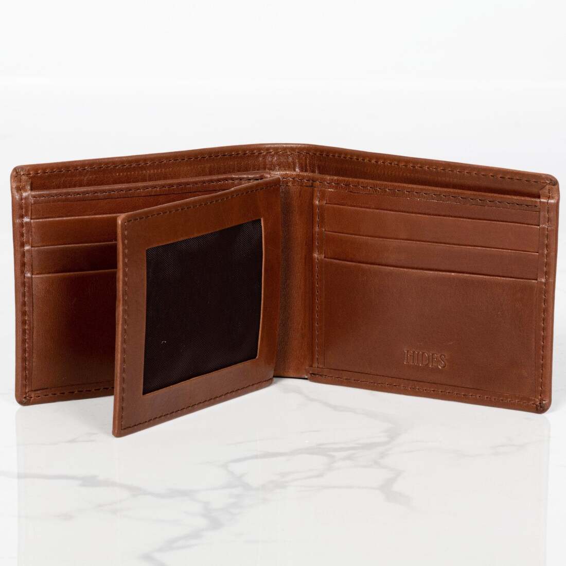 Mid Wing Leather Wallet - Serena Brown