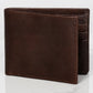 Mid Wing Leather Wallet - Dark Brown