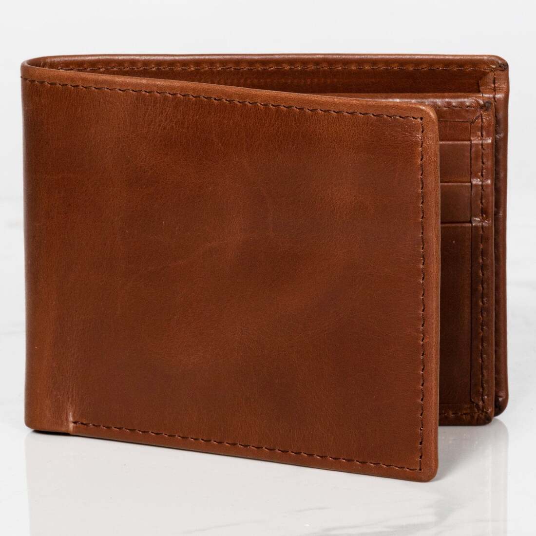 Mid Wing Leather Wallet - Serena Brown