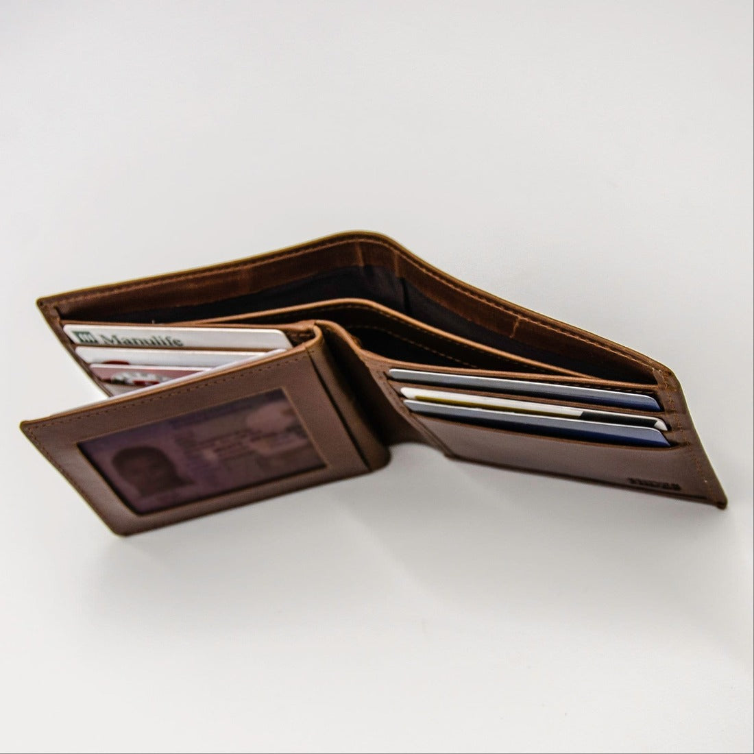 Mid Wing Leather Wallet - Serena Brown