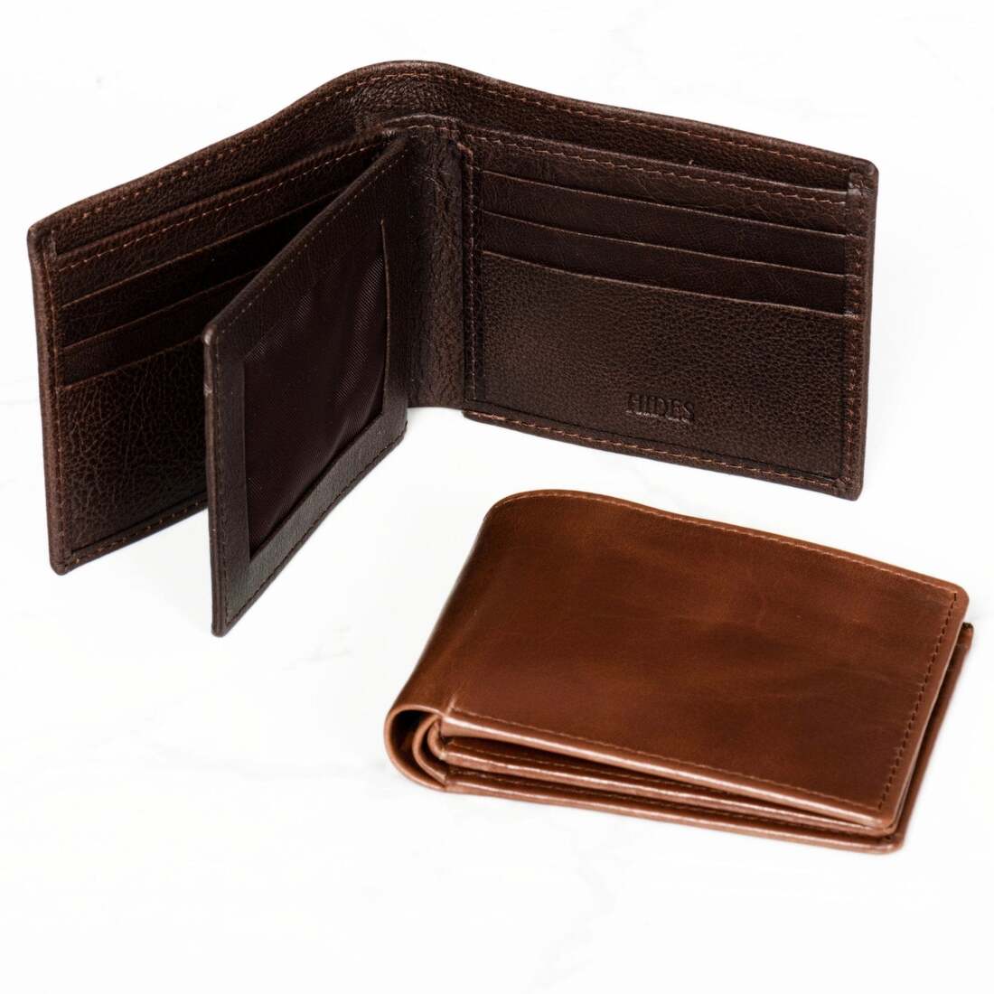 Mid Wing Leather Wallet - Serena Brown