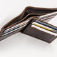 Mid Wing Leather Wallet - Dark Brown