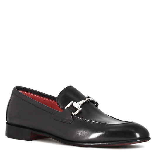 Classic men's horsebit moccasin in black leather