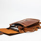 Montreal Leather Satchel - Saddle Brown