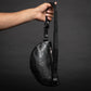 Nexus Leather Belt Bag - Croco Black