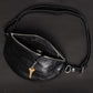 Nexus Leather Belt Bag - Croco Black