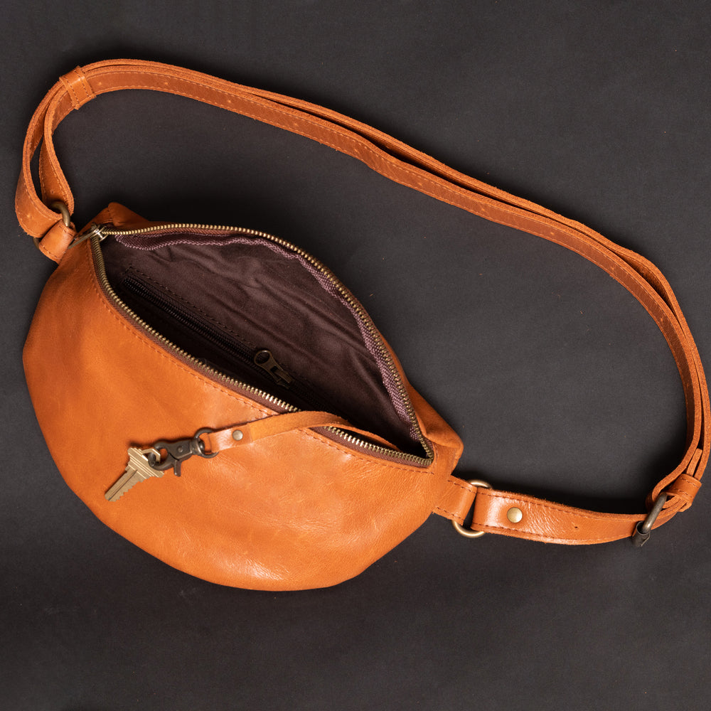 Nexus Leather Belt Bag - Hazelnut