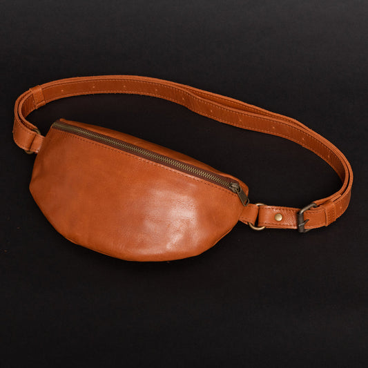 Nexus Leather Belt Bag - Hazelnut