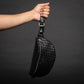 Nexus Woven Leather Belt Bag - Woven Black