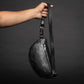 Nexus Woven Leather Belt Bag - Woven Black