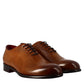 Men's elegant sienna brown wholecut leather oxford