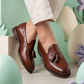 Men's Dark Brown Leather Tassel Loafers