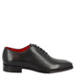 Handmade men's lace-up shoes in black leather with laces