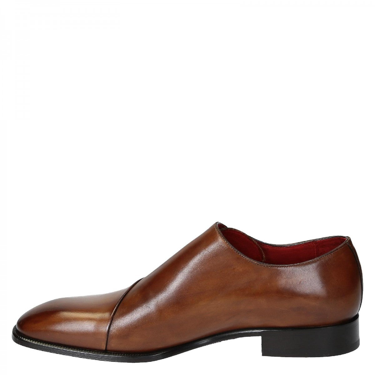 Light brown leather dress shoes for men