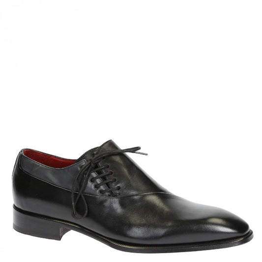 Elegant men's brogues shoes in black leather