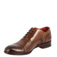 Men's lace-up brogues shoes handmade in montecarlo brandy leather