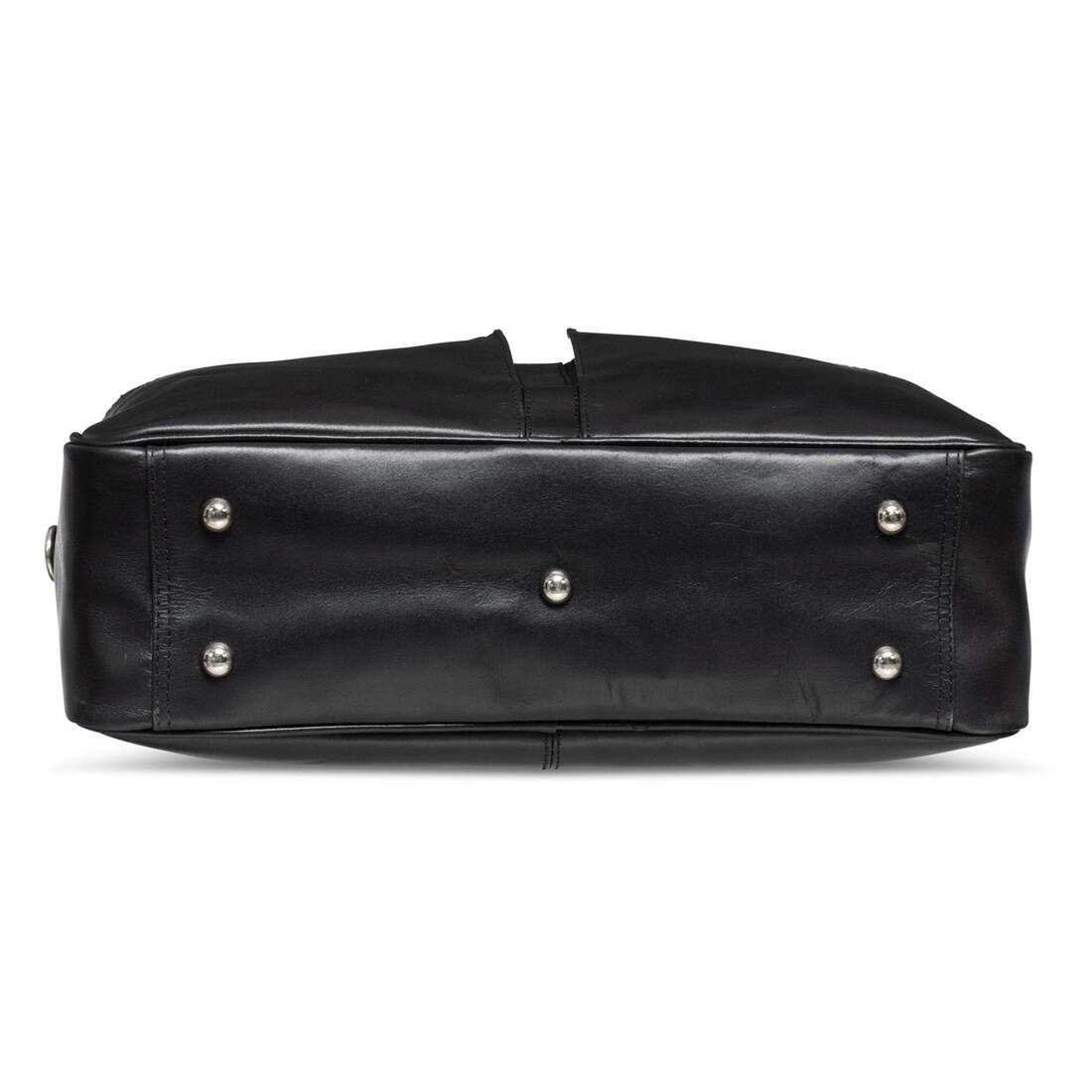Slim Leather Briefcase 17" - Black