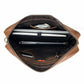 Slim Leather Briefcase 15" - Saddle Brown