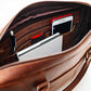 Slim Leather Briefcase 15" - Saddle Brown