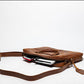 Slim Leather Briefcase 15" - Saddle Brown