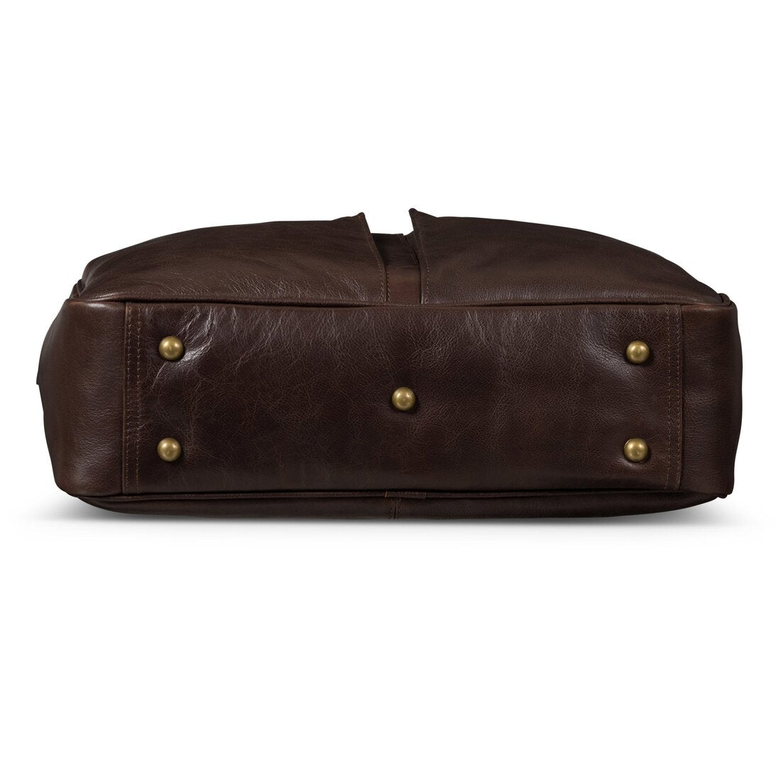 Slim Leather Briefcase 17" - Dark Brown