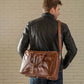 Slim Leather Briefcase 17" - Serena Brown