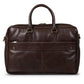 Slim Leather Briefcase 17" - Dark Brown