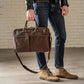 Slim Leather Briefcase 17" - Dark Brown