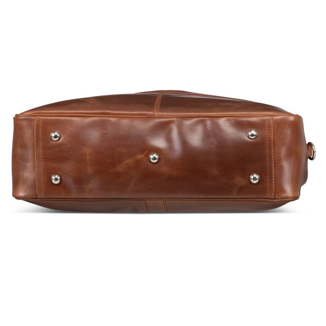 Slim Leather Briefcase 17" - Serena Brown