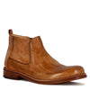 Handmade classic light brown leather men's ankle boots