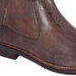 Handmade classic dark brown leather men's ankle boots