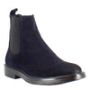 Chelsea boot in blue suede with rubber sole