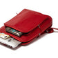 Tech Leather Backpack - Red