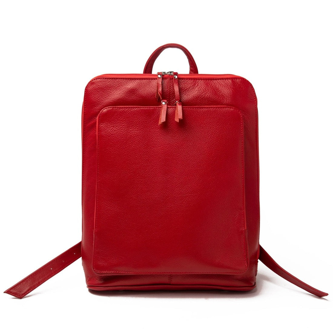 Tech Leather Backpack - Red