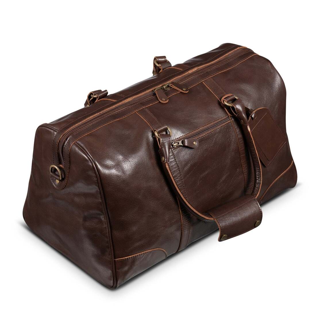 Tourist 50L Leather Duffle - Antique Brown