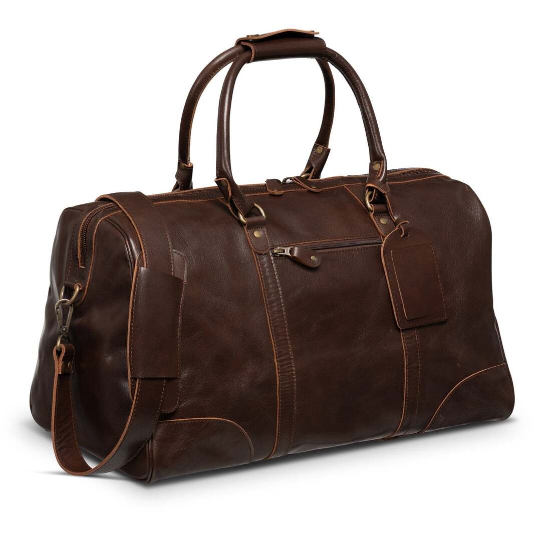 Tourist 50L Leather Duffle - Antique Brown