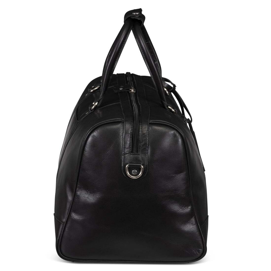 Tourist 50L Leather Duffle - Black