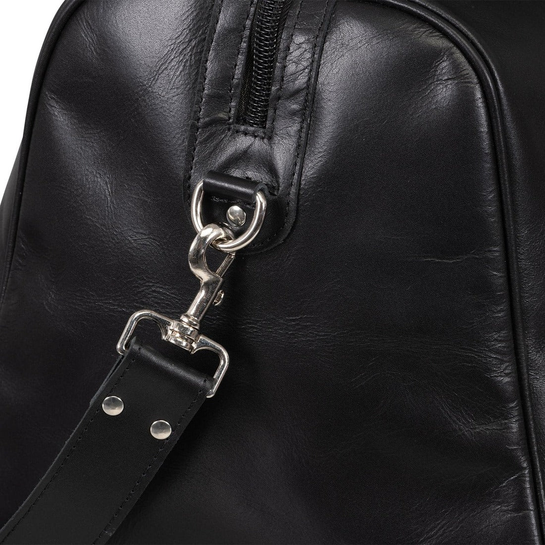 Tourist 50L Leather Duffle - Black