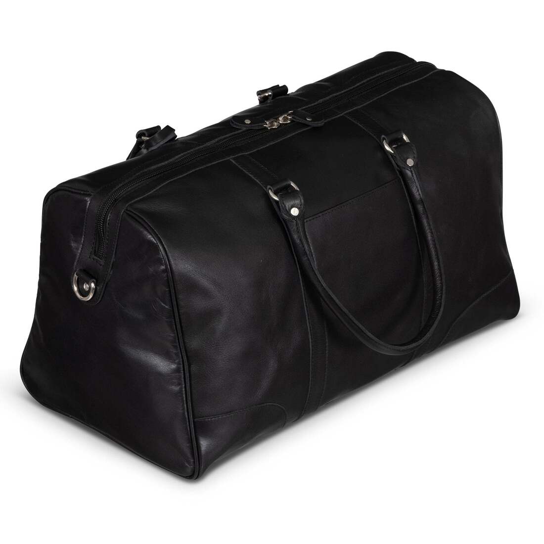 Tourist 50L Leather Duffle - Black
