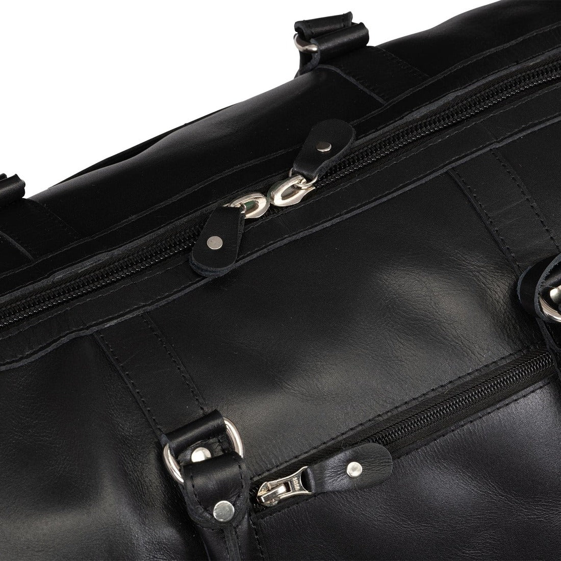 Tourist 50L Leather Duffle - Black