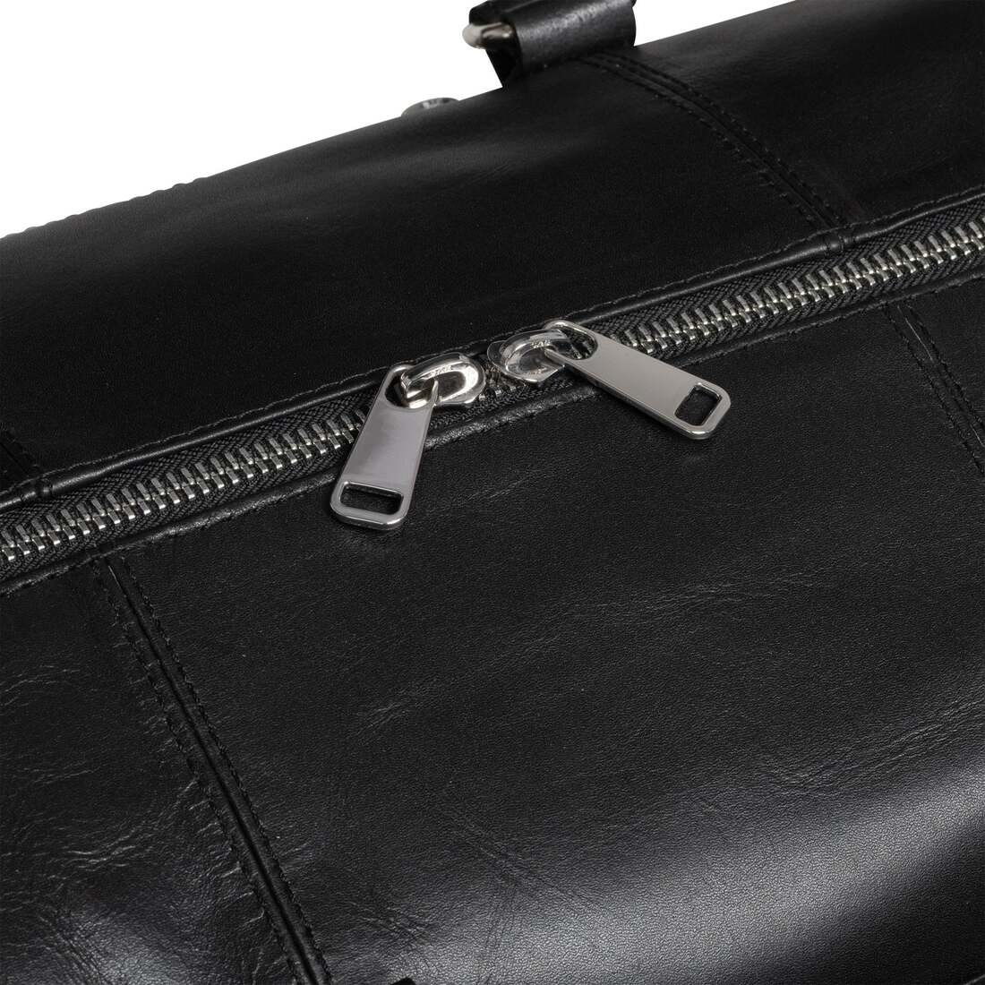 Traveler 45L Leather Duffle - Black