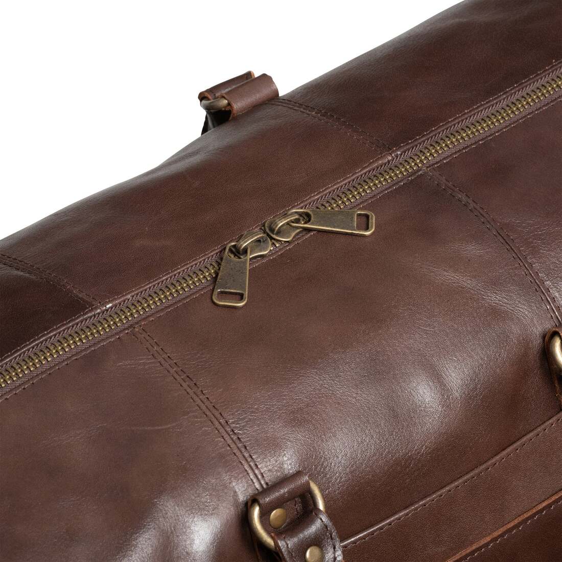 Traveler 45L Leather Duffle - Antique Brown