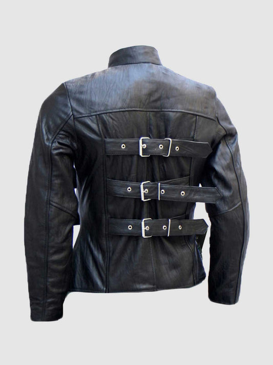 Black Leather Trench Jacket