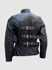 Black Leather Trench Jacket