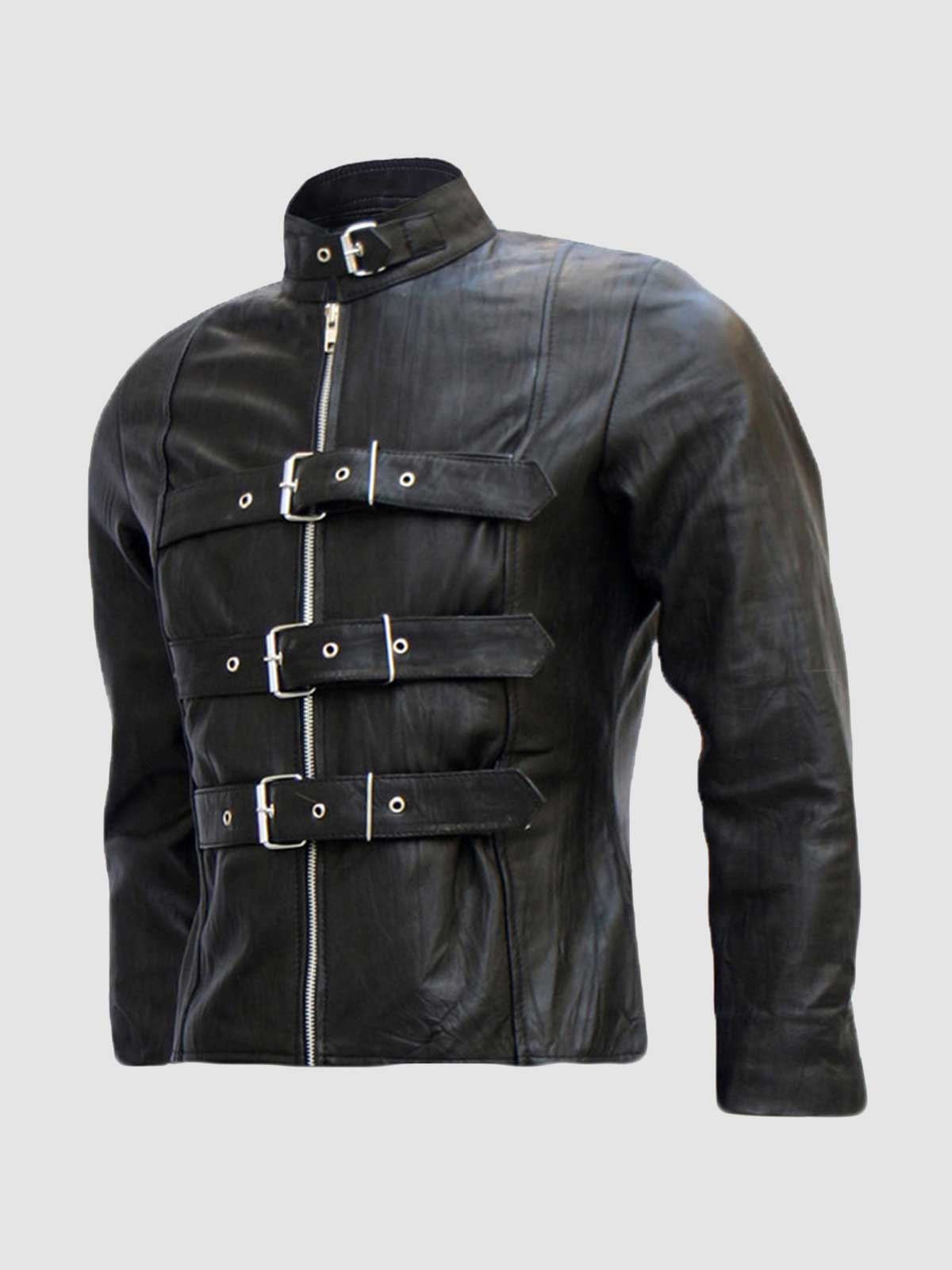 Black Leather Trench Jacket