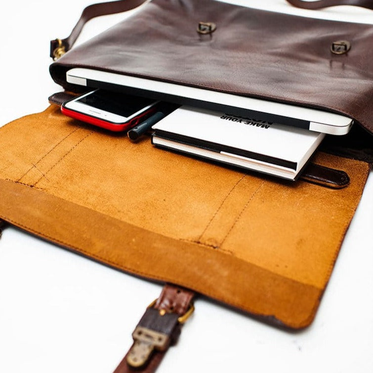 Urban Leather Messenger - Antique Brown