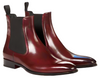 Men's Luxury Ox-Blood Leather Ankle High Chelsea Boots