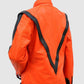 Orange Leather Biker Jacket